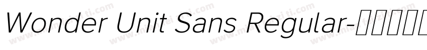 Wonder Unit Sans Regular字体转换